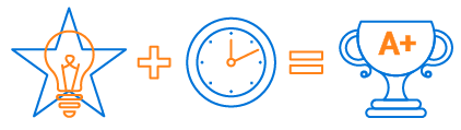 Experience+time success icon